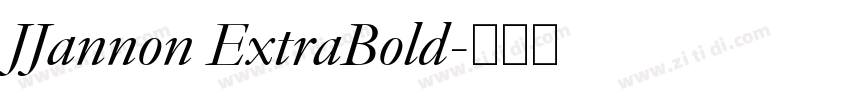 JJannon ExtraBold字体转换